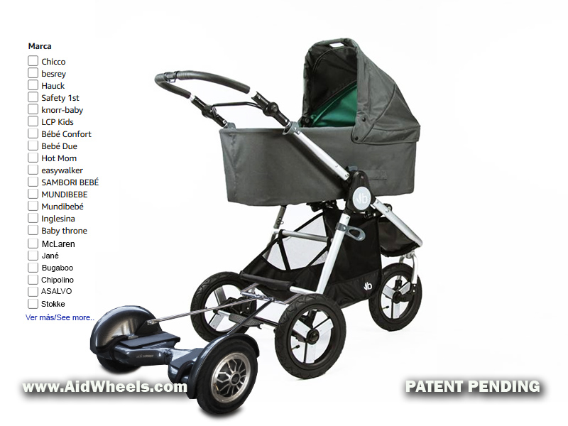 motor silla paseo bebe carritos bebes sillitas niños pequeños pasear aidwheels hoverpusher baby stroller power attachment