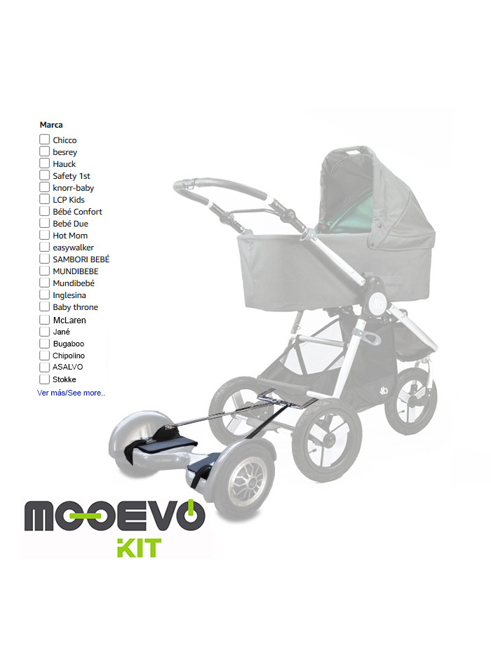 Mooevo Kit Adaptador Hoverboard para Carritos de Bebé