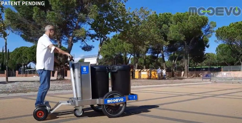 carrito electrico recogida residuor basureros plataforma operario