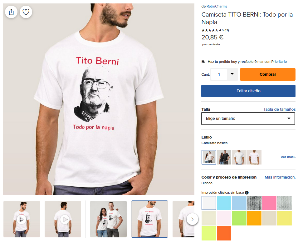 Camiseta Tito Berni Todo por la Napia